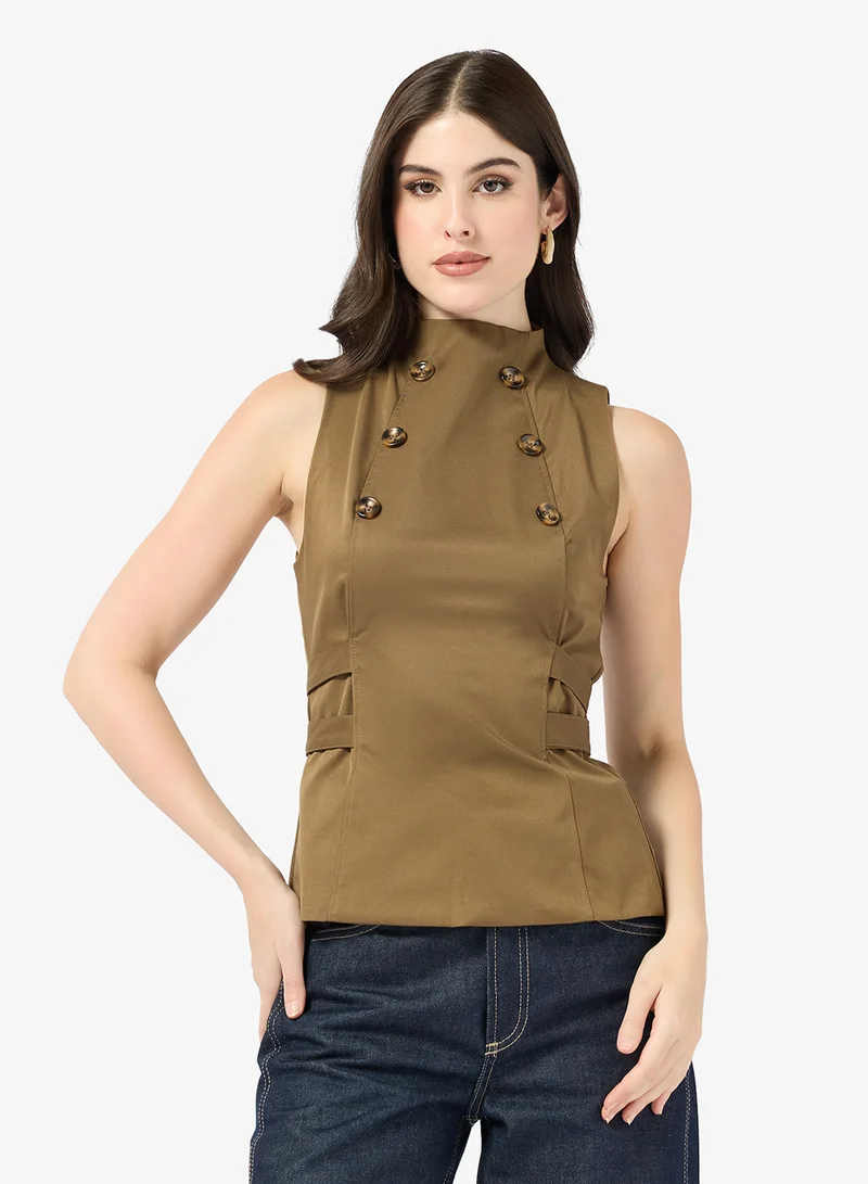 ايلا بلوزة بياقة عالية